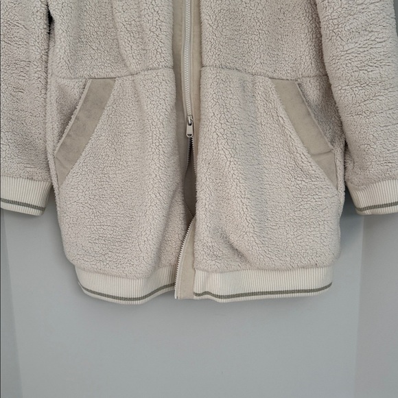 Athleta Tugga Coat size Large Sherpa Coat Natural Size Large - Picture 7 of 10